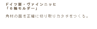 角材の面を正確に切り取りカタチをつくる。